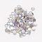 Glass Flat Back Rhinestone, Grade A, Back Plated, Faceted, Half Round, Crystal AB, 1.5~1.6mm, about 1440pcs/bag