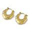 Ion Plating(IP) 304 Stainless Steel Bohemia Teardrop Hoop Earrings for Women, Golden, 22.5x20x3mm, Pin: 0.5mm