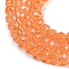 Baking Paint Transparent Glass Beads Strands DGLA-A034-J2mm-B03-4