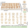 Unfinished Wood Alphabet & Flower Puzzles DIY-WH0366-07-5