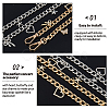 2Pcs Alloy Twisted Chain Bag Strap AJEW-FH00022-5