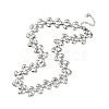 304 Stainless Steel Teardrop Link Chain Necklaces NJEW-D333-03P-4