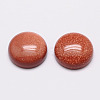 Half Round/Dome Synthetic Goldstone Cabochons G-K019-16mm-06-1