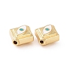 Brass Enamel Beads KK-L189-19G-3