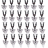 24Pcs Resin Tooth Shape Pendant Necklaces NJEW-GA0001-19-1