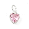 Brass Micro Pave Cubic Zirconia Pendants KK-H204-01S-02-1