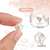 200Pcs ABS Plastic Imitation Pearl Bead KY-SC0002-03-2