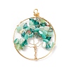 Electroplate Glass Pendants PALLOY-JF01546-03-1