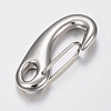 Tarnish Resistant 304 Stainless Steel Push Gate Snap Keychain Clasp Findings STAS-K167-02P-E-1