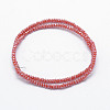 Electroplate Opaque Glass Beads Strands X-EGLA-J144-PL-B02-2