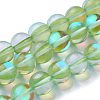 Synthetic Moonstone Beads Strands G-F143-8mm-12-1