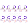 DICOSMETIC 10Pcs Luminous Resin Keychain KEYC-DC0011-12-1