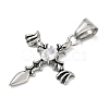 304 Stainless Steel Pendants STAS-D207-09AS-2