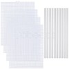4 Sheets Rectangle Plastic Mesh Canvas Sheets DIY-CP0012-72A-1