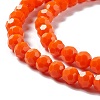 Faceted Glass Beads Strands EGLA-J042-35B-06-3