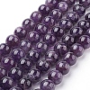 Natural Amethyst Beads Strands G-G099-10mm-1-1