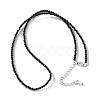 Natural Black Spinel Beaded Necklaces NJEW-K114-A-A20-4