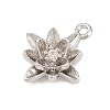 Brass Micro Pave Clear Cubic Zirconia Charms KK-G544-07P-03-2