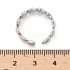 Non-Tarnish 304 Stainless Steel Heart Wrap Open Cuff Ring for Women LS-RJEW-C045-18P-4