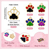 30Pcs 5 Colors Alloy Enamel Pendants FIND-TA0006-07-4