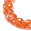 Transparent Electroplate Glass Beads Strands X-EGLA-N013-T10mm-B09-3