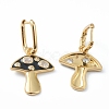Brass Micro Pave Clear Cubic Zirconia Huggie Hoop Earrings EJEW-L234-070G-3