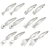 6 Pairs 6 Styles Alloy Snap Hair Clips for Woman Girls OHAR-CP0001-12-1
