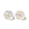 UV Plating Rainbow Iridescent Acrylic Beads PACR-M002-05A-4
