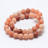 Natural Pink Aventurine Beads Strands X-G-G716-01-6mm-2