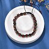 Adjustable Natural Carnelian and Non-magnetic Synthetic Hematite Braided Bead Bracelets BJEW-Z090-01D-2