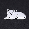 Non-Tarnish 304 Stainless Steel Kitten Pendants STAS-N090-JN857-1-1