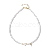 Brass Micro Pave Grade AAA Cubic Zirconia Letter Pendant Necklaces NJEW-JN04771-20-4