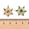 Brass Micro Pave Colorful Cubic Zirconia Pendants KK-C054-01G-3