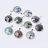 Natural & Synthetic Mixed Stone Pendants G-P350-D-1