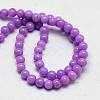 Natural Mashan Jade Round Beads Strands G-D263-6mm-XS24-3