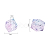 Two Tone Transparent Spray Painted Acrylic Bead X-ACRP-T005-26-3