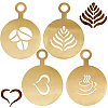 430 Stainless Steel Coffee Latte Art Molds AJEW-WH0038-40G-1