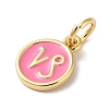 Real 18K Gold Plated Brass Enamel Charms KK-L216-001G-G04-2