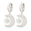 Brass Micro Pave Cubic Zirconia Hoop Dangle Earrings KK-CBA8324-05B-P-4