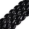 Natural Black Stone Beads Strands G-M206-47-4