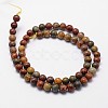 Natural Polychrome Jasper/Picasso Stone/Picasso Jasper Bead Strands G-G735-14-6mm-2