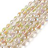 Transparent Electroplate Glass Beads Strands EGLA-I015-01C-1