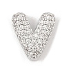 Brass Micro Pave Cubic Zirconia Slide Charms ZIRC-I068-08P-A-1