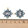 Father's Day Alloy Enamel Pendants ENAM-V001-03C-G-3