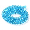 Transparent Glass Beads Strands GLAA-Q104-01C-3