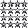 14Pcs Star Resin Rhinestone Cloth Iron On Sew On Patches DIY-CY0003-88-7