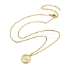 304 Stainless Steel Cubic Zirconia Constellation Flat Round Pendants LS-STAS-S145-01C-1