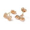 Brass Rhinestone Stud Earrings EJEW-Z021-49KCG-2