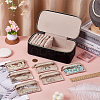 Portable Travel PU Leather Jewelry Organizer Handled Boxes CON-WH0107-71B-4