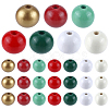 210Pcs 7 Colors Painted Natural Wood Beads WOOD-SP0001-06-1